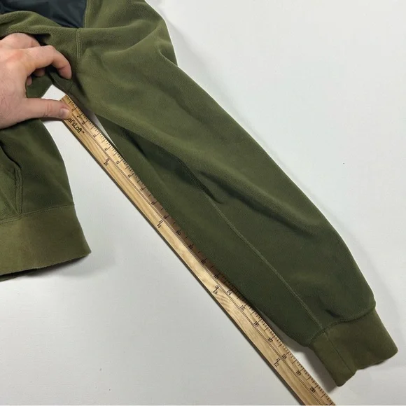 Nike Hoodie Men Medium Olive Green Full Zip Sportswear Fleece Windrunner Jacket - Picture 7 of 8